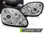 Preview: LED Angel Eyes Scheinwerfer für Mercedes Benz SLK R170 96-04 chrom